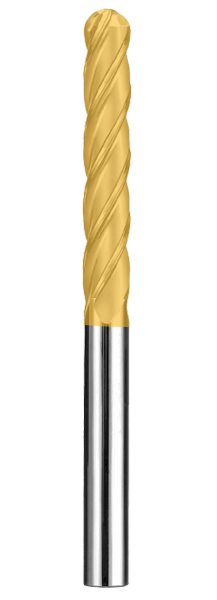 1/8" Dia, 4 Flute, Ball Nose End Mill - 31900