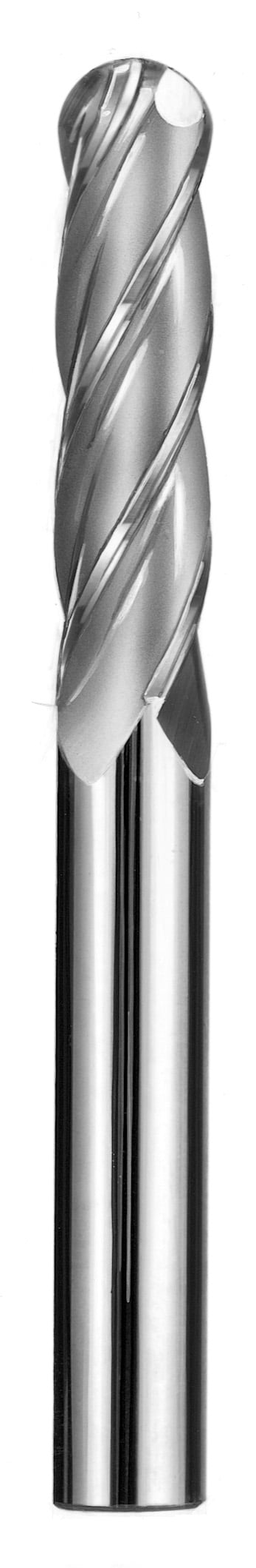 7/16" Dia, 4 Flute, Ball Nose End Mill - 33110