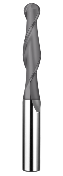 7/16" Dia, 2 Flute, Ball Nose End Mill - 31895
