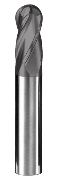 7/32" Dia, 4 Flute, Ball Nose End Mill - 30044