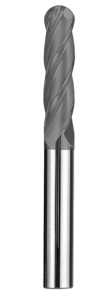 3/8" Dia, 4 Flute, Ball Nose End Mill - 31794