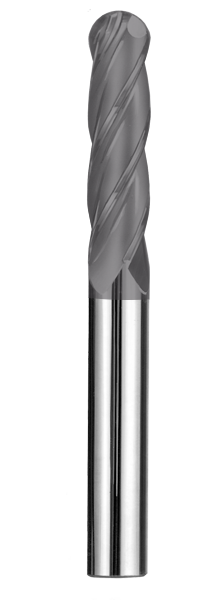 1/2" Dia, 4 Flute, Ball Nose End Mill - 31796