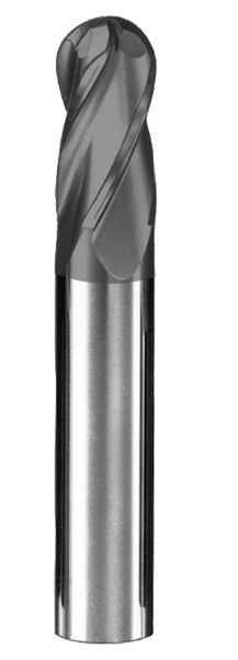21/64" Dia, 4 Flute, Ball Nose End Mill - 30051